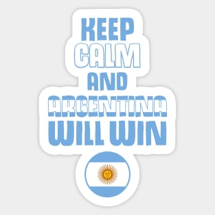 Keep Calm and Argentine Will Win Sticker